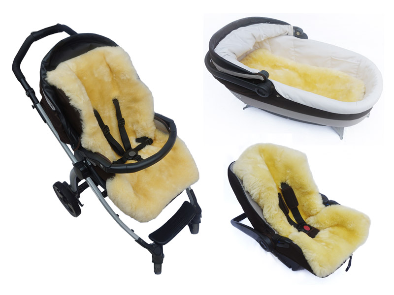 Baby Lammfell für Kinderwagen / Babybett