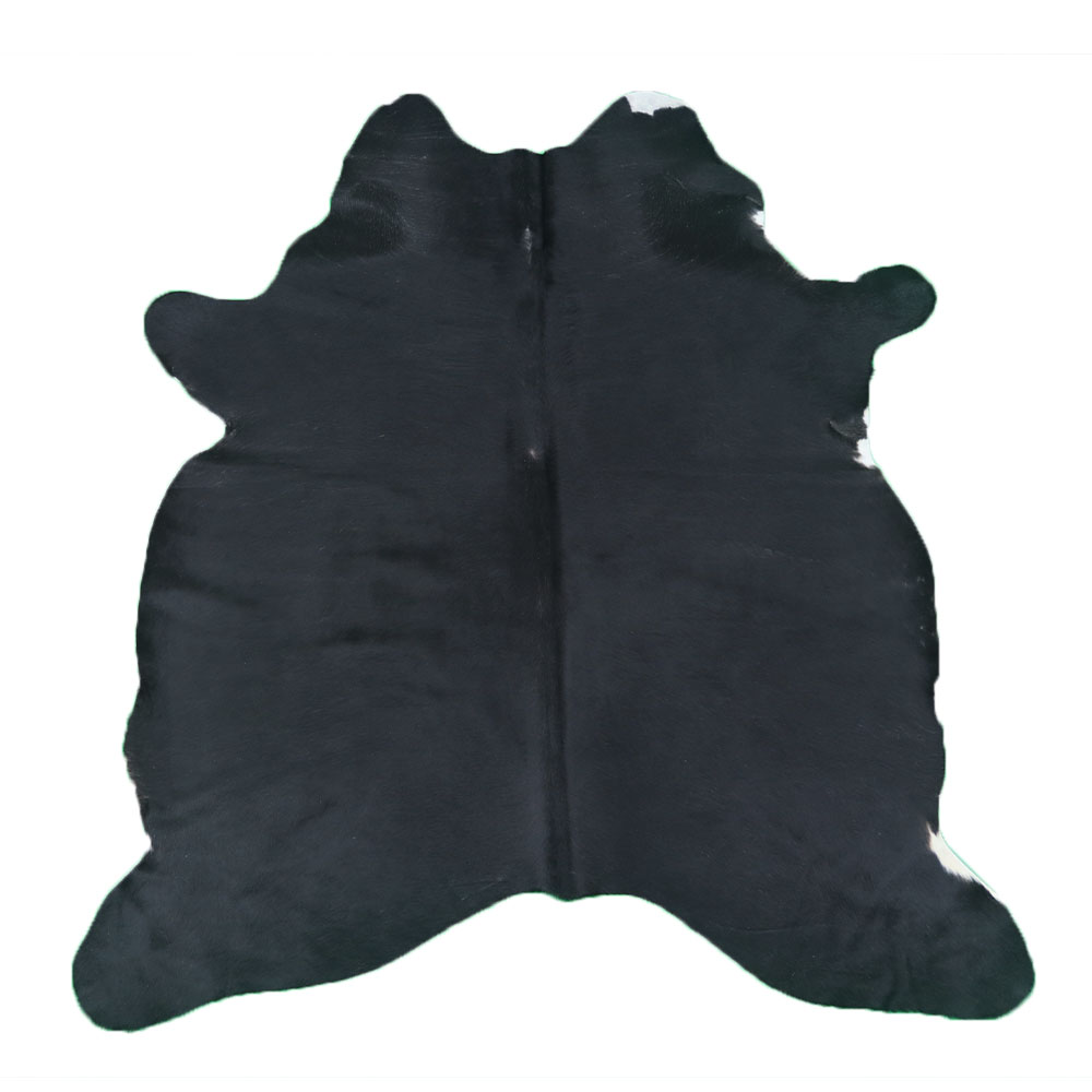 Kuhfell 513 Schwarz – Gesamtansicht Schwarzes Kuhfell 513, 220 × 170 cm – Gesamtansicht
