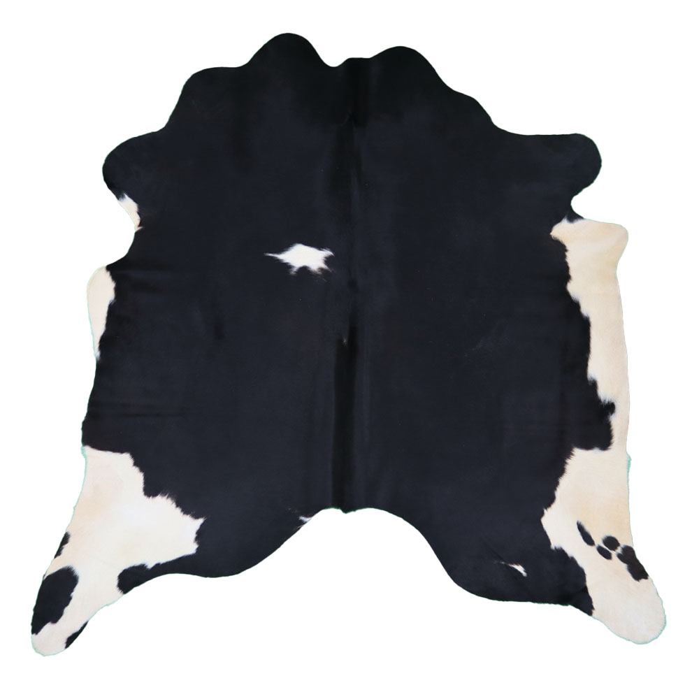 Kuhfell 490 Schwarz-Weiß, 185 × 200 cm – Produktfoto 1